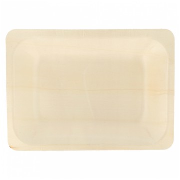Prato de Madeira rectangular 195x140x30mm 50 un