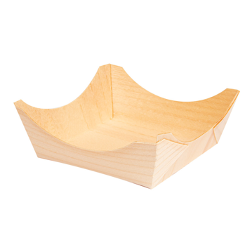 Barqueta Quadrada em Folha de Pinho 80x80x35mm 100 un