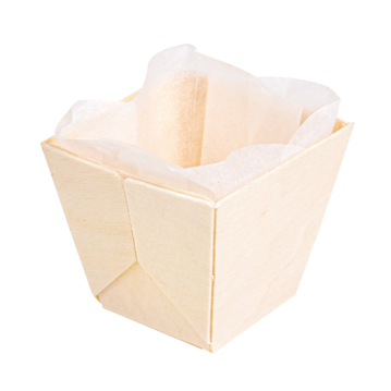 Barqueta em madeira de Choupo + Cpsula 55x55x45mm 12x25 un