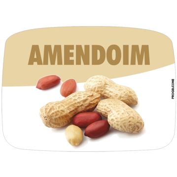 Etiqueta de Sabores para Gelados Amendoim