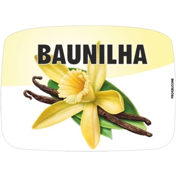 Etiqueta de Sabores para Gelados Baunilha