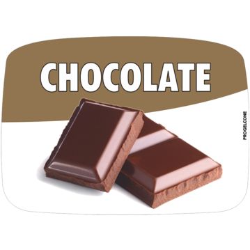 Etiqueta de Sabores para Gelados Chocolate