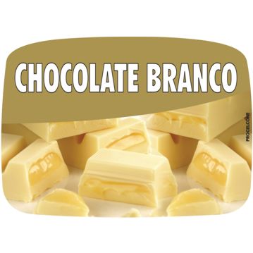 Etiqueta de Sabores para Gelados Chocolate Branco