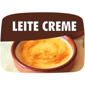 Etiqueta de Sabores para Gelados Leite Creme