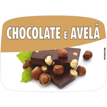 Etiqueta de Sabores para Gelados Chocolate Avel