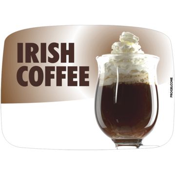 Etiqueta de Sabores para Gelados Irish Coffee