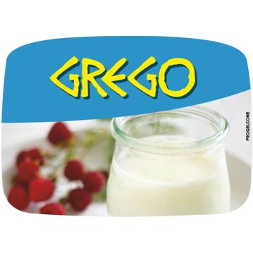 Etiqueta de Sabores para Gelados Grego