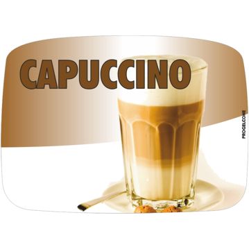 Etiqueta de Sabores para Gelados Capuccino