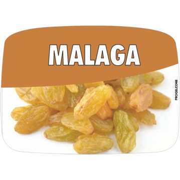 Etiqueta de Sabores para Gelados Malaga