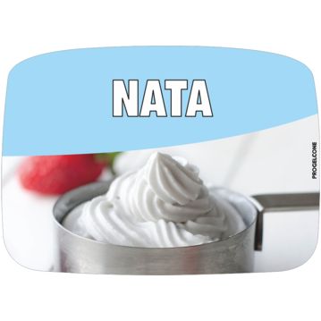 Etiqueta de Sabores para Gelados Nata