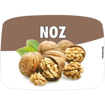 Etiqueta de Sabores para Gelados Noz