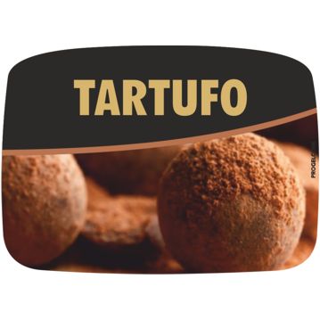 Etiqueta de Sabores para Gelados Tartufo