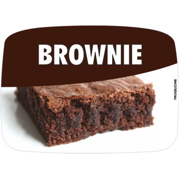 Etiqueta de Sabores para Gelados Brownie