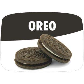Etiqueta de Sabores para Gelados Oreo