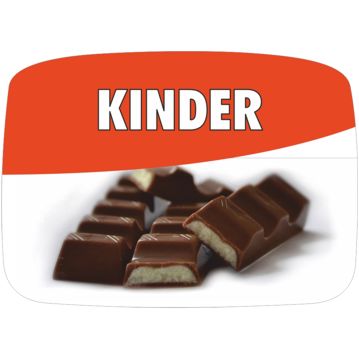 Etiqueta de Sabores para Gelados Kinder