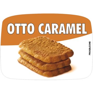 Etiqueta de Sabores para Gelados Otto Caramel