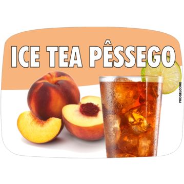 Etiqueta de Sabores para Gelados Ice Tea Pssego