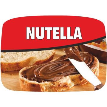 Etiqueta de Sabores para Gelados Nutella