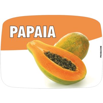 Etiqueta de Sabores para Gelados papaia