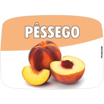 Etiqueta de Sabores para Gelados Pssego