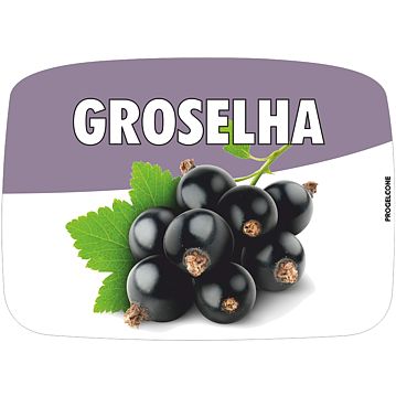 Etiqueta de Sabores para Gelados Groselha