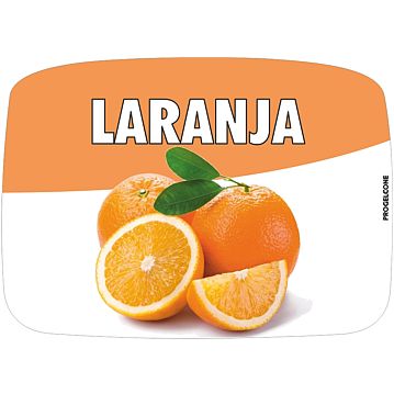 Etiqueta de Sabores para Gelados Laranja