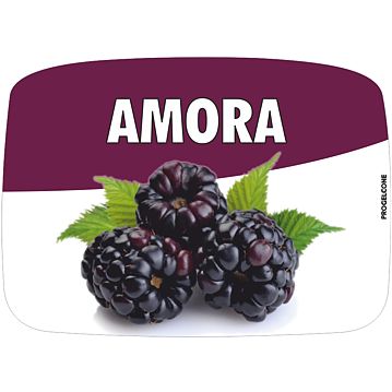 Etiqueta de Sabores para Gelados Amora