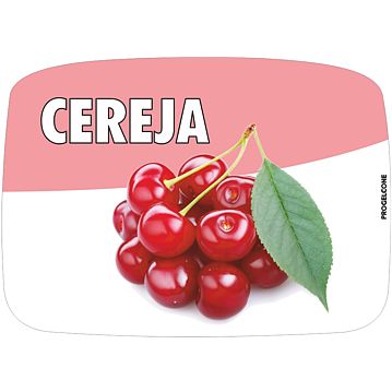 Etiqueta de Sabores para Gelados Cereja