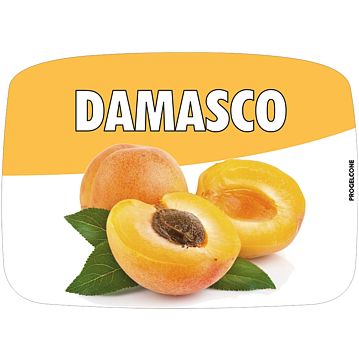 Etiqueta de Sabores para Gelados Damasco