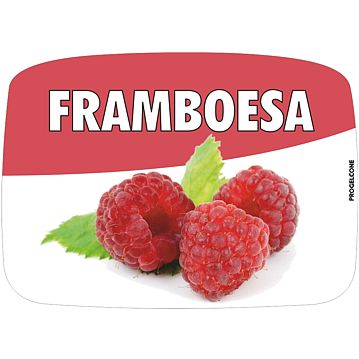 Etiqueta de Sabores para Gelados Framboesa