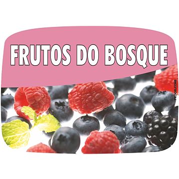 Etiqueta de Sabores para Gelados Frutos do Bosque