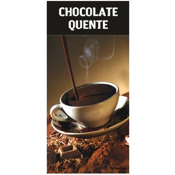 Etiqueta Plastificada Chocolate Quente em Taa 210x100mm