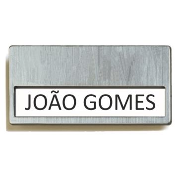 Placa de Identificao Pessoal 67x40mm Prateado 25 un
