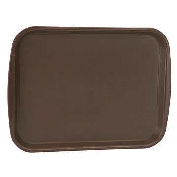 Plateau de repas en plastique 264x358mm Brun