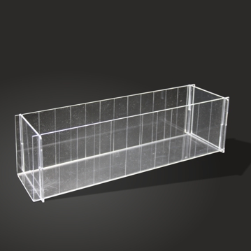 Tampa para caixa de Acrilico Transparente para Fatias de Bolos 400x100x120mm