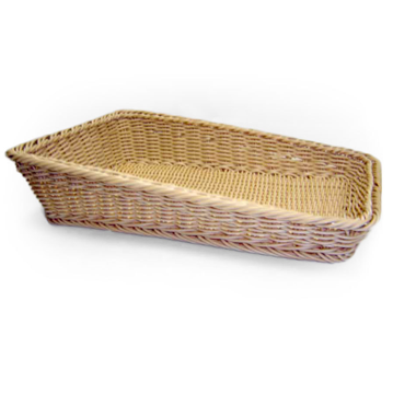 Cesta Tipo Vime Rectangular para Padaria 450X300X40/100mm 1 un