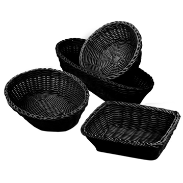 Cesta Tipo Vime Redonda Preto 200x80mm 12 un