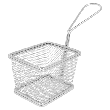 Mini Fritadeira em inox 1 Poro 100x78x70mm 6un