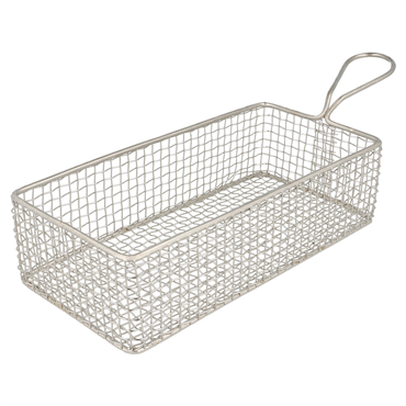 Mini Fritadeira em inox Rectangular 220x100x60mm 6 un