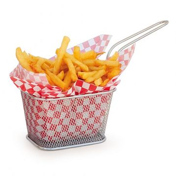 Mini Fritadeira em inox Quadrada 100x100x75mm 6 un