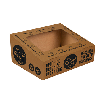 Tampa castanha / Orgnico para Papeleira de Carto para Reciclagem 374x311x120mm 10 un