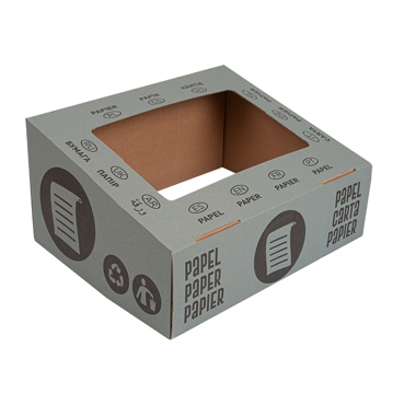 Tampa Azul / Papel para Papeleira de Carto para Reciclagem 374x311x120mm 10 un