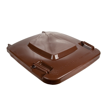 Tampa p/ Contentor do Lixo com Rodas 240 L Castanho