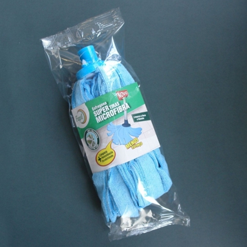 Recarga de Esfregona de Tiras Microfibra em Azul 1 un