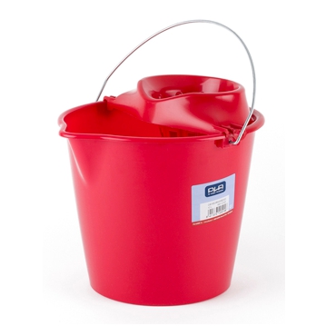 Balde de Plstico PP Redondo 12L  Vermelho 1 un