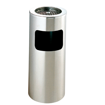 Papeleira de ao inox com Cinzeiro 250x605mm
