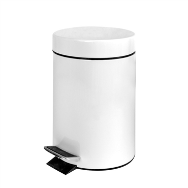 Balde do Lixo com Pedal Branco Epoxy 3L 170x245mm