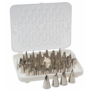 Conjunto de 52 Bicos em Inox para Saco Pasteleiro