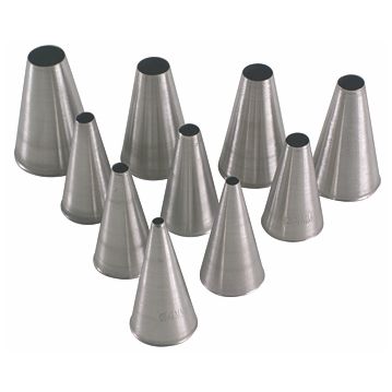 Bicos em Inox com Furo Redondo para Sacos de Pasteleiro 3mm