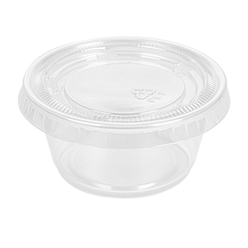 Copo em Plstico PP + Tampa PET para Molhos 60ml Transparente 24x50 un